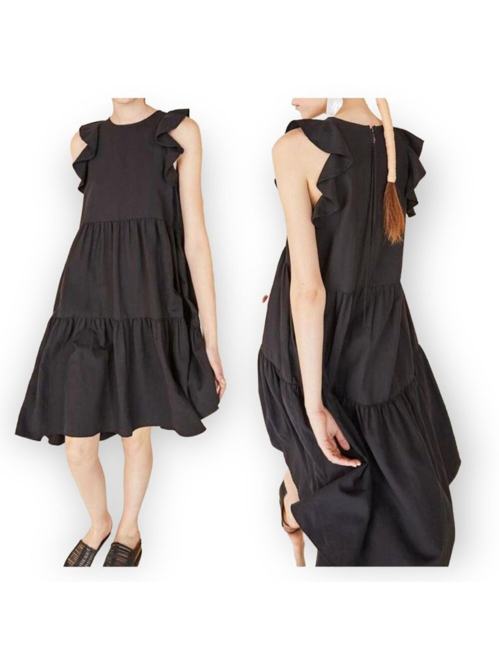 Ulla Johnson Sienna Midi Dress, Size 2, Jet Black